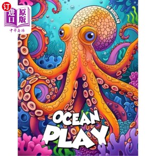 Coloring stress Play Book fishes. with rel ages for 海洋游戏：和鱼儿一起游泳 the all Swim 海外直订Ocean kids