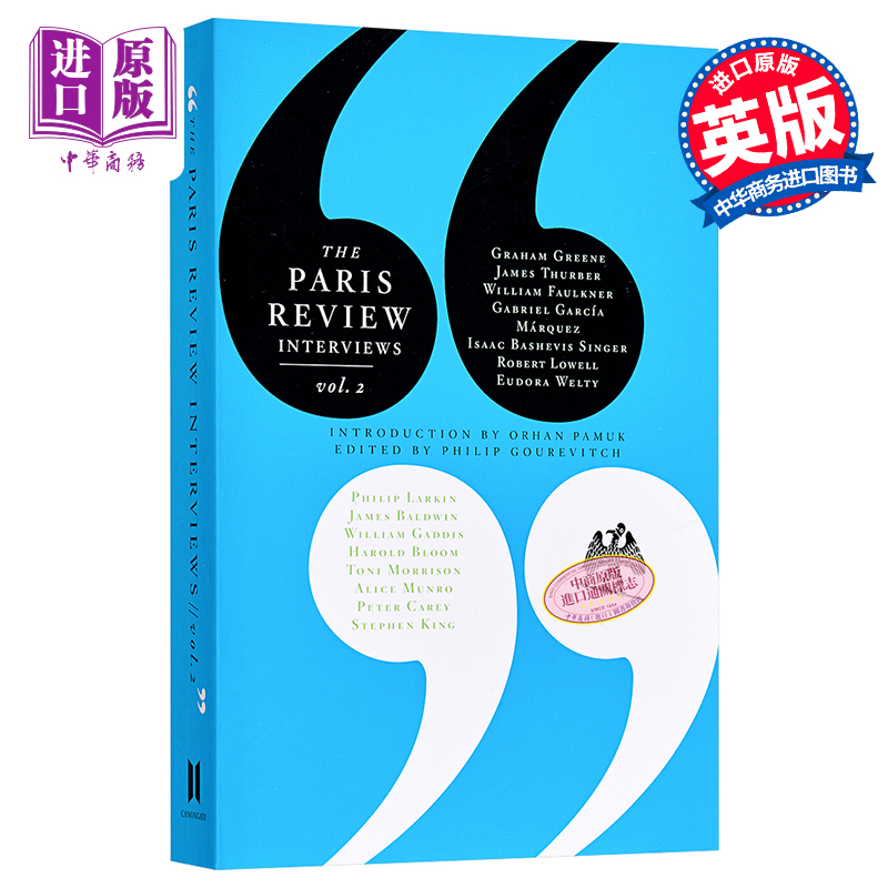 【中商原版】巴黎评论 第二辑 英文原版 The Paris Review Interviews 2 Philip Gourevitch Canongate Books 文学理论与评论