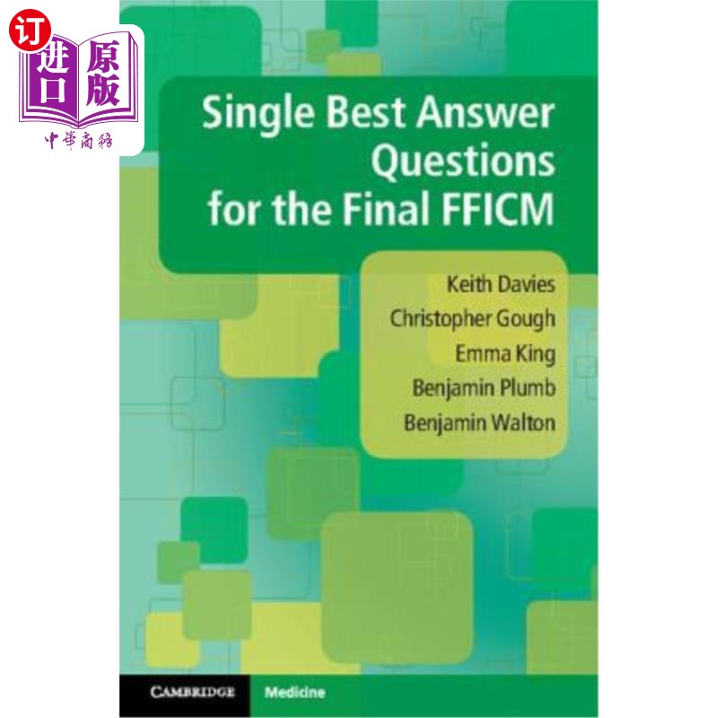 海外直订医药图书Single Best Answer Questions for the Final Fficm 最后一个Officm的单一最佳答案问题