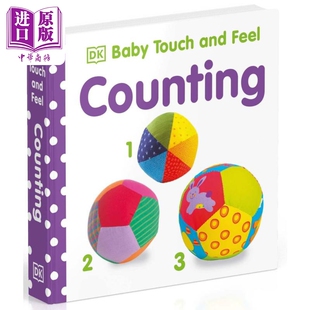 边学边玩 中商原版 Counting DK触摸启蒙 Feel 英文原版 儿童英语启蒙触摸纸板书 数字 Touch Baby 触摸书 3岁 and 撕不烂