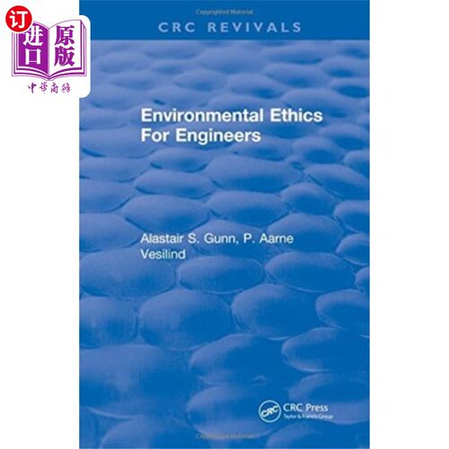 海外直订Environmental Ethics For Engineers 工程师环境伦理