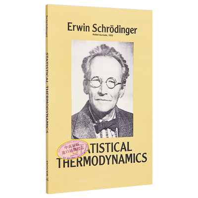 薛定谔 统计热力学 诺贝尔物理学奖得主 Statistical Thermodynamics Revised 英文原版 Erwin Schrodinger 【中商原版】