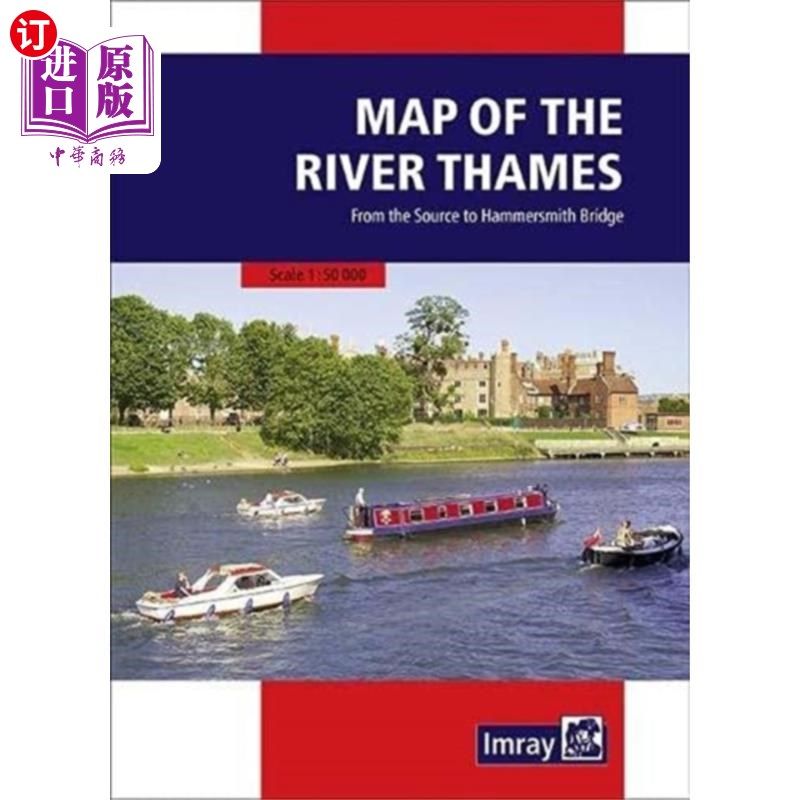 海外直订Map of the River Thames 泰晤士河地图