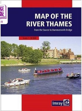 海外直订Map of the River Thames 泰晤士河地图