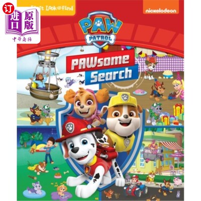 海外直订Nickelodeon Paw Patrol Pawsome Search: First Look and Find 汪汪队:寻找和发现