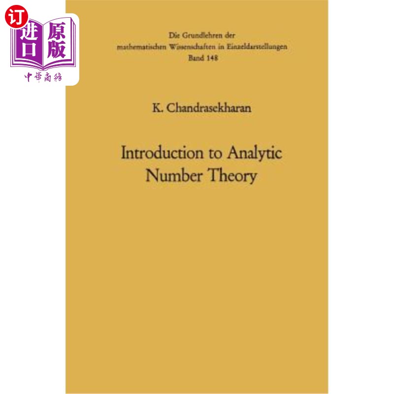海外直订Introduction to Analytic Number Theory 解析数论导论