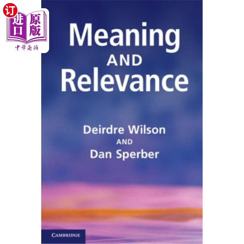 海外直订Meaning and Relevance 意义与关联