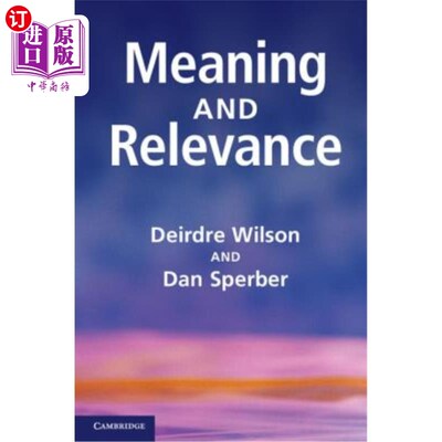 海外直订Meaning and Relevance 意义与关联