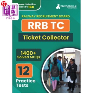 海外直订Rrb Tc: Ticket Collector Recruitment Exam Book 2023 (English Edition) Railway Re 铁路招聘局12项实践