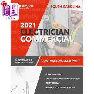 Electrician Exam Contractor Commercial Carolina Prep 海外直订2021 2021年南卡罗来纳州电工商业 South Review Study