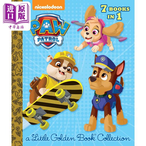 Paw Patrol Collection 汪汪队的小金书 英文原版儿童绘本 卡通动画 精装 3到7岁【中商原版】