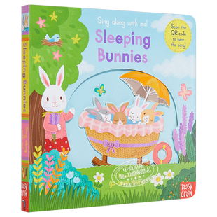 现货 Sing Along With Me 跟我唱系列 熟睡的小兔 Sleeping Bunnies 低幼认知操作书 纸板书 英文原版 3-6岁【中商原版】