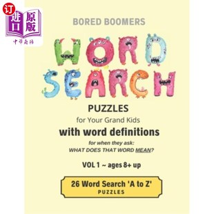Grandkids BOOMERS for 海外直订BORED with 无聊 Search Word 婴儿潮一代单词搜索拼 Puzzles Definitions Your