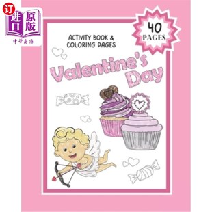 Activity Book 情人节 活动手册和填色页 Pages Day Coloring 海外直订Valentine and
