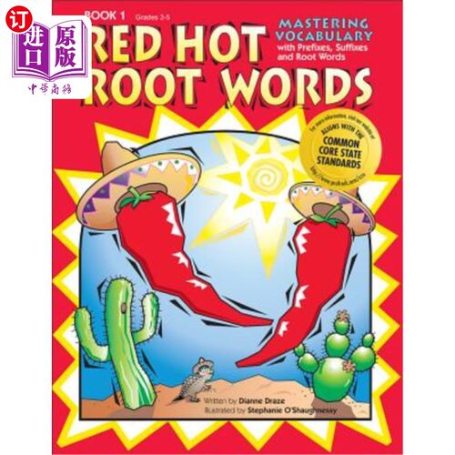 海外直订Red Hot Root Words: Mastering Vocabulary with Prefixes, Suffixes, and Root Words 红热词根第1册：掌握前缀、