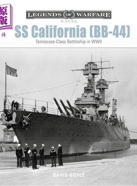 预售 美国加利福尼亚号战列舰 Bb-44 USS California Bb-44 英文原版 David Doyle 军事 科普【中商原版】
