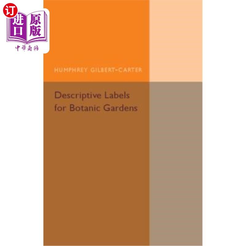 海外直订Descriptive Labels for Botanic Gardens 植物园的描述性标签