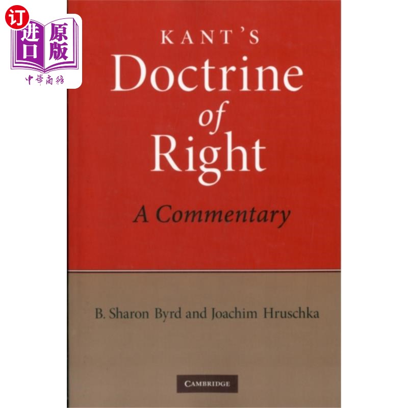海外直订Kant's Doctrine of Right 康德的《权利论