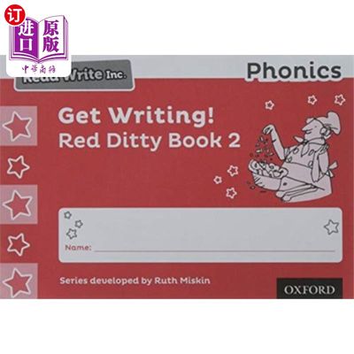 海外直订Read Write Inc. Phonics: Get Writing! Red Ditty ... Read Write公司拼读:开始写作!红色小曲书2包10个