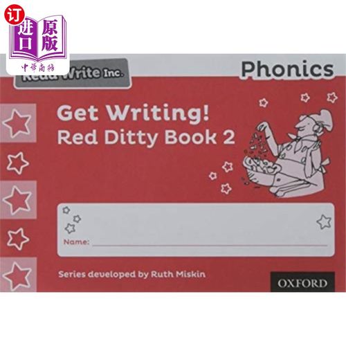 海外直订Read Write Inc. Phonics: Get Writing! Red Ditty ... Read Write公司拼读:开始写作!红色小曲书2包10个