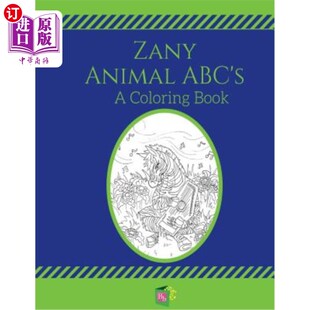 Coloring 海外直订Zany 滑稽动物ABC ABC Book 涂色书 Animal