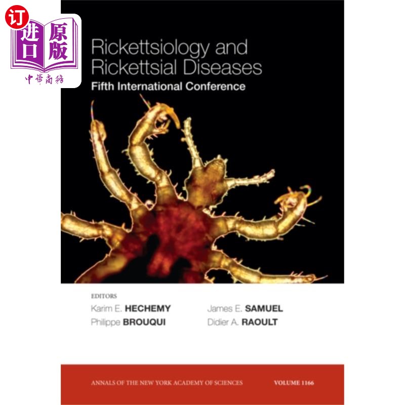 海外直订医药图书Rickettsiology and Rickettsial Diseases- Fifth...立克次体学和立克次体疾病-第五届国际会议