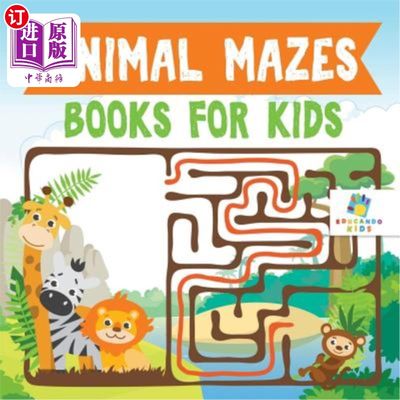 海外直订Animal Mazes Books for Kids 儿童动物迷宫书