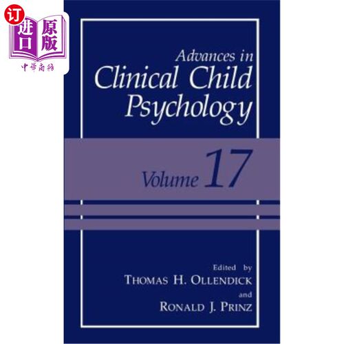 海外直订医药图书Advances in Clinical Child Psychology 儿童临床心理学研究进展