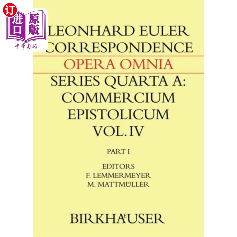 海外直订Correspondence of Leonhard Euler with Christian ... 欧拉与哥德巴赫的通信