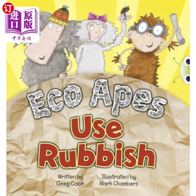 海外直订Bug Club Guided Fiction Reception Red A Eco Apes Use Rubbish 虫子俱乐部指导小说接待红色生态猿使用垃圾