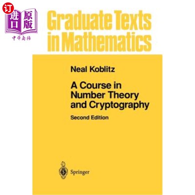 海外直订A Course in Number Theory and Cryptography 数论和密码学课程