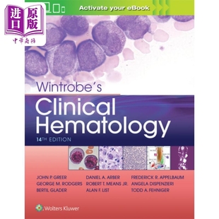 Wintrobe临床血液学 现货 中商原版 英文原版 Wintrobes Hematology 第14版 Clinical