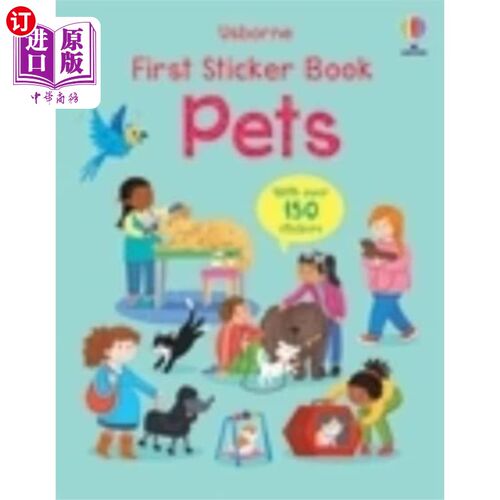 海外直订First Sticker Book Pets 第一本宠物贴纸书