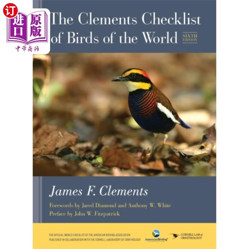 海外直订古英语 Clements Checklist of Birds of the World 世界鸟类要素清单