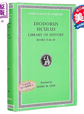预售 历史丛书 卷10 洛布古典丛书 原文希英对照版 英文原版 Library of History Volume X Diodorus Siculus【中商原版】