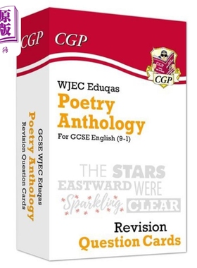 现货 CGP New Grade9-1GCSE English: WJEC Eduqas Poetry Anthology - Revision Question Cards【中商原版】