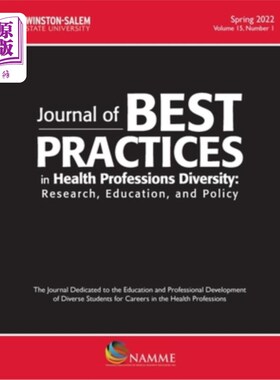 海外直订医药图书Journal of Best Practices in Health Professions Diversity, Spring 2022: Research 卫生专业多样性最佳