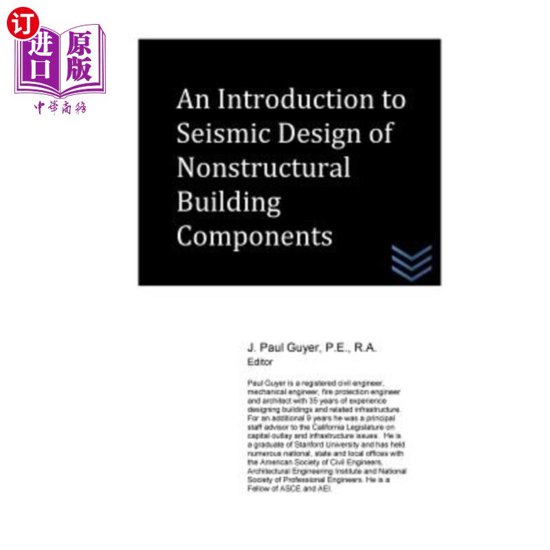 海外直订An Introduction to Seismic Design of Nonstructural Building Components 非结构建筑构件抗震设计简介