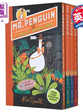 企鹅侦探1-4 Mr Penguin 4 Copy Slipcase 英文原版 儿童侦探推理小说故事 插图小说文学 悬疑探险 Alex T. Smith【中商原版?