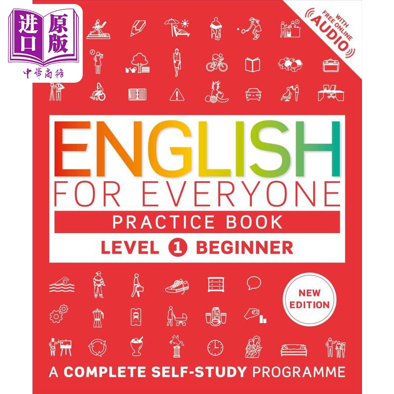 2024新版 DK人人学英语练习册1 English for Everyone Practice Book Level 1 Beginner DK English for Everyone【中商原版?