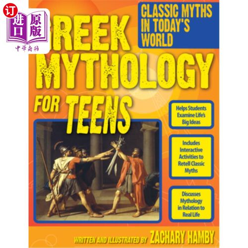 海外直订Greek Mythology for Teens: Classic Myths in Today's World (Grades 7-12) 青少年的希腊童话:当今世界的经典童话