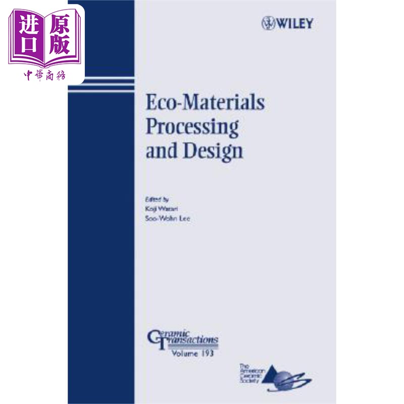 现货 生态材料加工与设计 Eco Materials Processing And Design 英文原版Koji Watari 中商原版