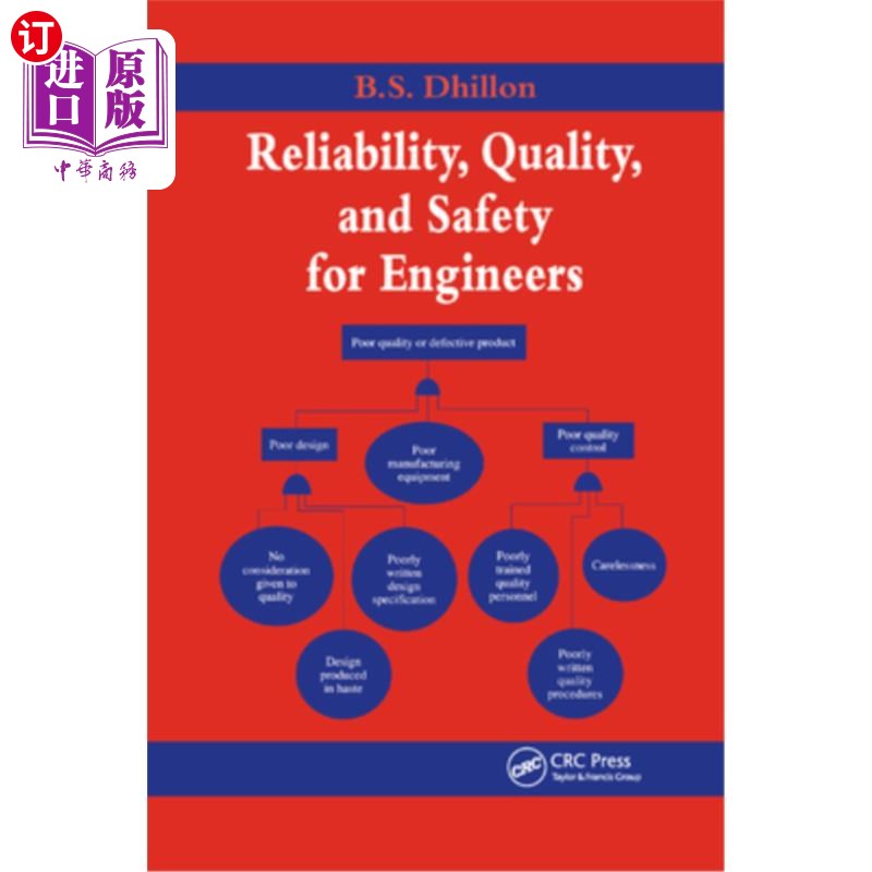 海外直订Reliability, Quality, and Safety for Engineers 工程师的可靠性、质量和安全