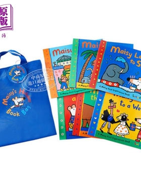 Maisy Swimbag goes camping英文原版 小鼠波波系列全套6册故事 Maisy's Holiday赠环保袋 廖彩杏书单推荐 儿童英语启蒙图画?