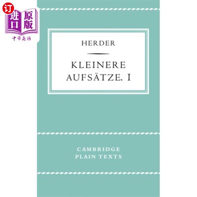 海外直订Kleinere Aufsatze I 小品一