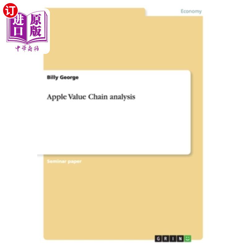 海外直订Apple Value Chain analysis 苹果价值链分析
