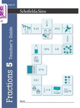 海外直订Fractions, Decimals and Percentages Book 5 Teach... 分数、小数和百分比第5册教师指南(5年级，9-10岁)