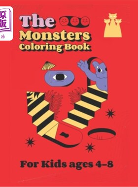 海外直订The Monsters Coloring Book For Kids ages 4-8: Funny Activity for kid and childre 怪物涂色书为儿童4-8岁:有趣