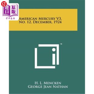 No. 第12期 Mercury 1924年12月 美国水星V3 1924 海外直订American December