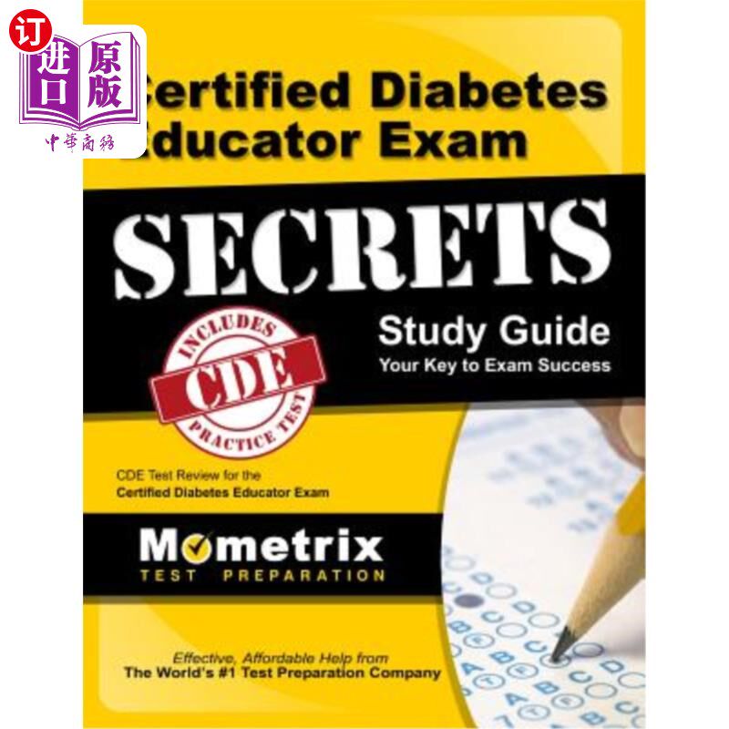 海外直订医药图书Certified Diabetes Educator Exam Secrets Study Guide: Cde Test Review for the Ce 认证糖尿病教育者考